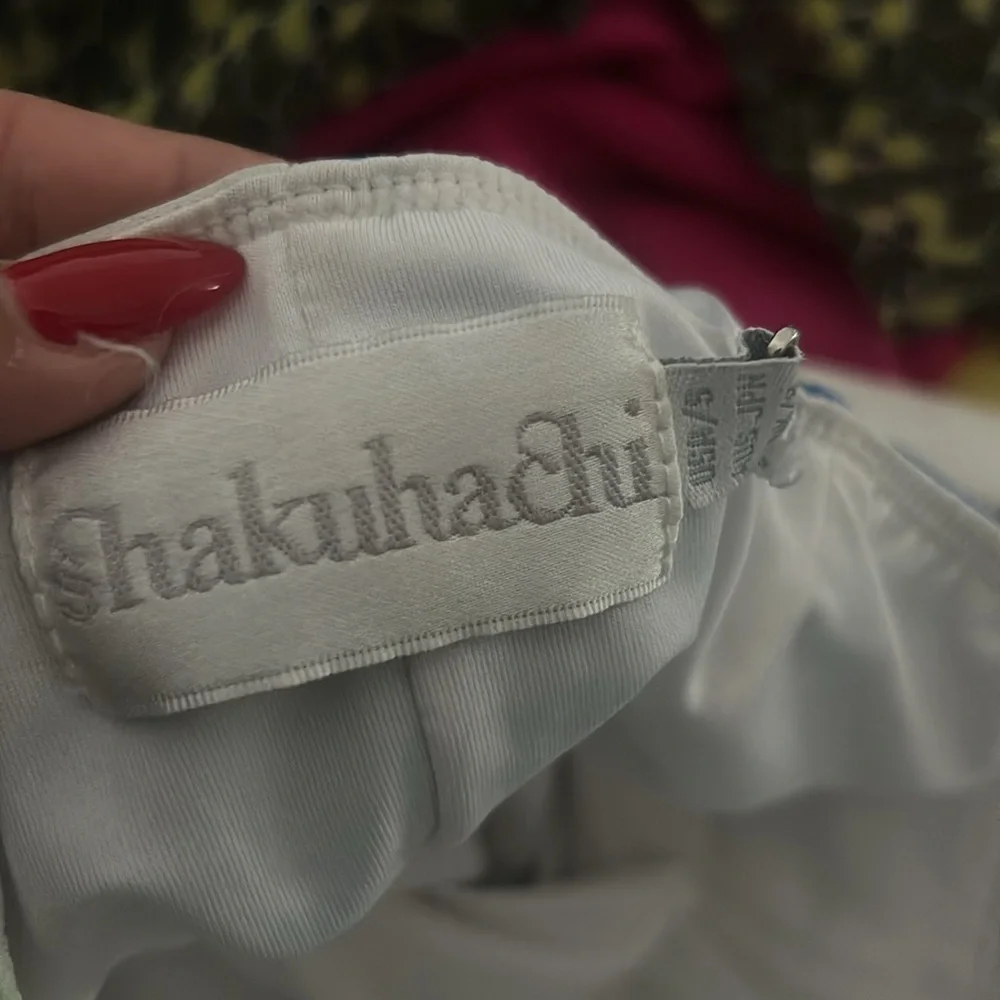 Shakuhachi White Strapless Swimsuit